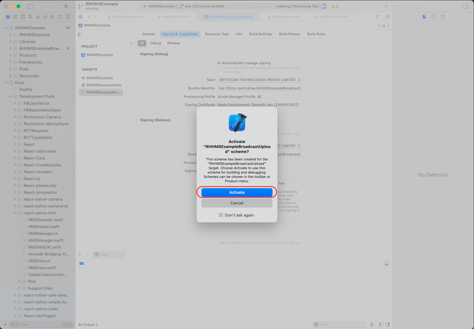 ActivateExtension
