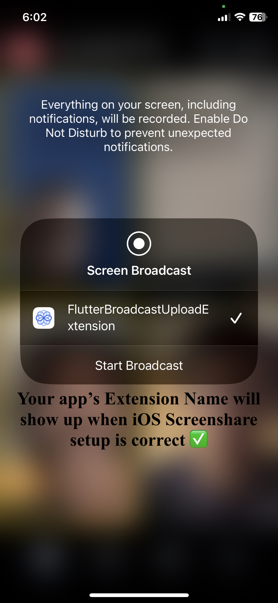 Correct setup