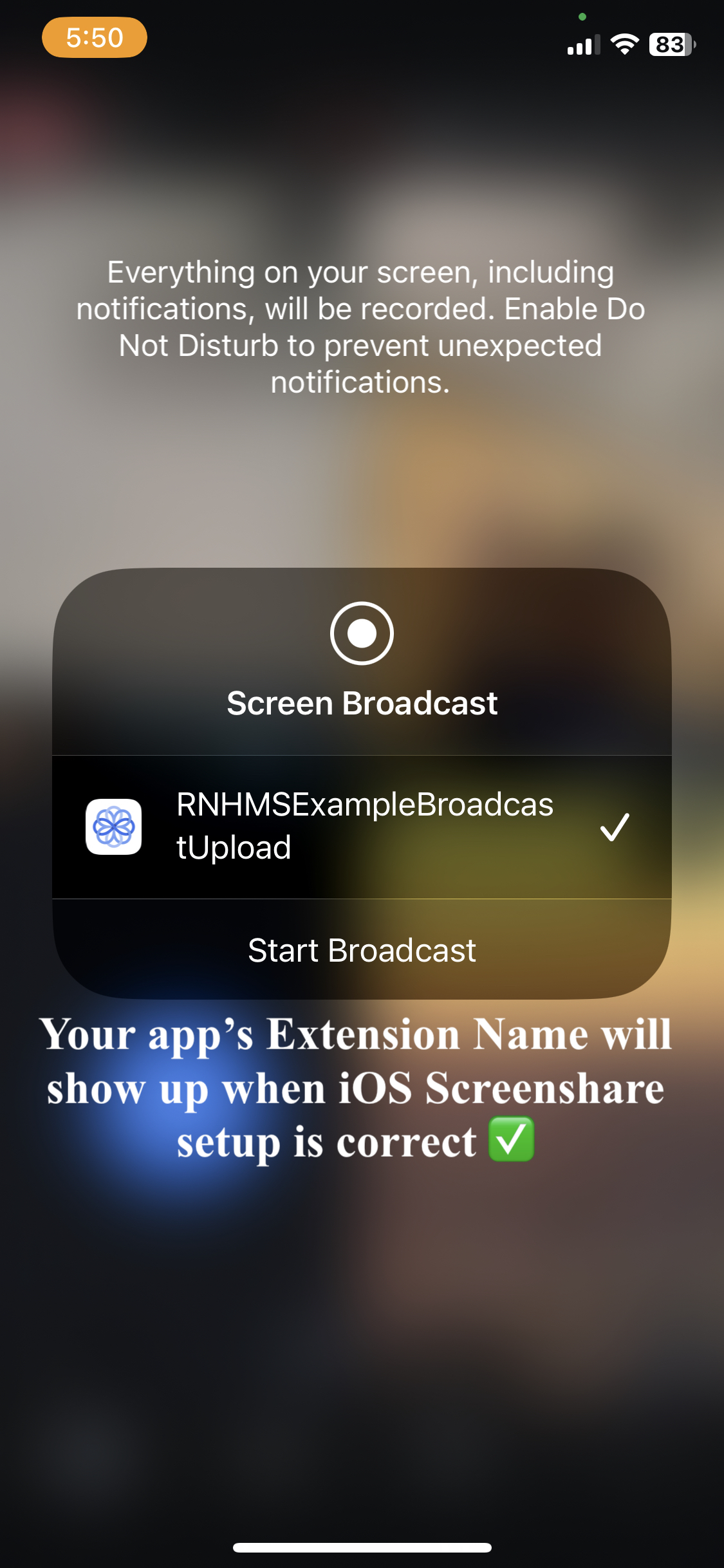 Correct setup