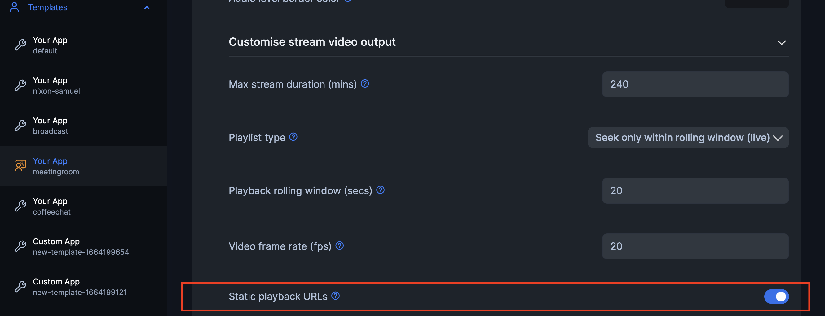 Enable Static URL