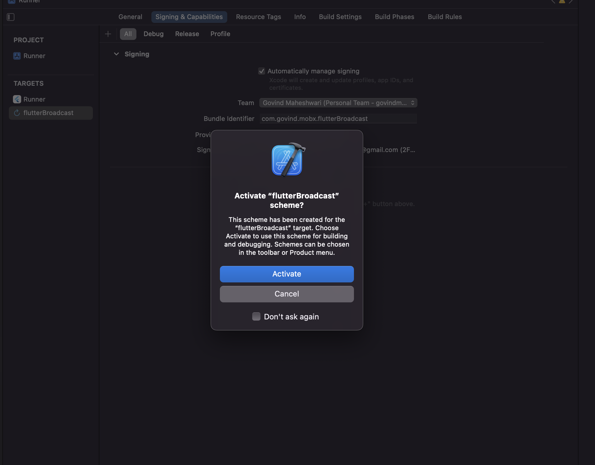 ActivateExtension